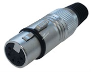 BESPECO XLR5FX Разъем XLR-F кабельный, оболочка металл, замок, 5 pin