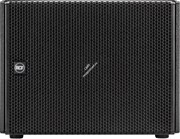 RCF HDL 12-AS (13000505)  Активный подвесной сабвуфер, усилитель D-класса 700 Вт, 131 дБ, 40 Гц - 120 Гц, 12" (3,0" v.c.) динамик, вход: XLR, выход XLR, переключатель частоты раздела кроссовера 80/110 Гц, переключатель фазы, деревянный корпус, встроенные 