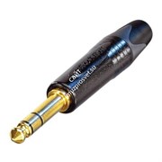 Neutrik NP3X-B кабельный разъем Jack 6.3мм TRS (стерео) штекер, компактный черненый корпус диаметром 14.5мм, золоченые контакты