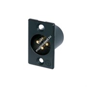Neutrik NC3MP-B панельный разъем XLR male черненый корпус, золоченые контакты