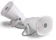 Рупорный громкоговоритель для систем Public Address, 3.8/7.5/15/30W - 100V, 8 Ohm - 30W, IP55,  пластиковый корпус, белый