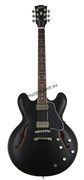 GIBSON 2019 ES-335 SATIN TRANS BLACK полуакустическая электрогитара, цвет черный, в комплекте кейс