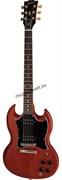 GIBSON SG Tribute Vintage Cherry Satin электрогитара, цвет вишневый, в комплекте кожаный чехол GIBSON SG Tribute Vintage Cherry Satin электрогитара, цвет вишневый, в комплекте кожаный чехол