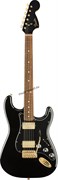 FENDER LTD MGNY BLKTP STRAT PF BK GLD электрогитара, цвет черный