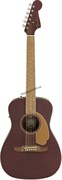 FENDER Malibu Player Burgundy Satin WN электроакустическая гитара, цвет бордовый