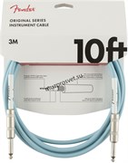 FENDER 10' OR INST CABLE DBL инструментальный кабель, синий, 10' (3,05 м)
