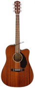 FENDER CD-60SCE DREAD ALL-MAH WN электроакустическая гитара, цвет натуральный