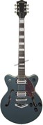 GRETSCH G2655 STRML CB JR DC GNMTL полуакустическая электрогитара, цвет зеленый металлик