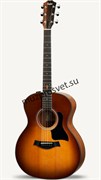 TAYLOR 114e-SB электроакустическая гитара, цвет санбёрст, в комплекте чехол