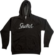 GRETSCH LOGO HOODIE GRY XL толстовка на молнии, цвет серый, размер XL