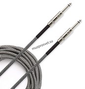 PLANET WAVES PW-BG-10BG 10FT CS BRAIDED INST CBL BK-GY инструментальный кабель, 3 м, цвет серый