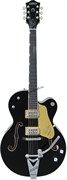 GRETSCH GUITARS G6120T-BSNV-BLK STZR NSH BLK W полуакустическая гитара, цвет чёрный