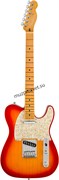 FENDER American Ultra Telecaster®, Maple Fingerboard, Plasma Red Burst электрогитара, цвет красный в комплекте кейс