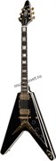 GIBSON FLYING V CUSTOM W/ EBONY FINGERBOARD GLOSS электрогитара, цвет черный, в комплекте кейс