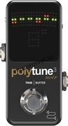 TC ELECTRONIC POLYTUNE 3 NOIR педальный тюнер в уменьшенном корпусе, цвет черный
