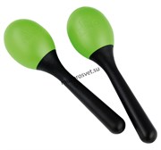 MEINL NINO569GG PLASTIC EGG MARACAS маракасы, пластик, цвет черный/зелёный