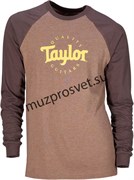 TAYLOR 20216 Baseball T, Long Sleeve, Brown- L Футболка с длинным рукавом, цвет коричневый, размер L