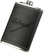 JACKSON LOGO FLASK BLK Фляжка с лого Jackson, сталь/кожа