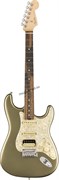 FENDER AM ELITE STRAT HSS EB SATN JPM электрогитара, цвет зеленый металлик, в комплекте кейс FENDER AM ELITE STRAT HSS EB SATN JPM электрогитара, цвет зеленый металлик, в комплекте кейс