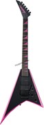 JACKSON RRX24 - BLK W NPK BVLS электрогитара Randy Rhoads, цвет черный с розовыми полосами.