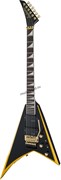 JACKSON RRX24 - BLK W YLW BVLS Электрогитара, серия X - Rhoads.