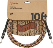 FENDER 10' INST CABLE, RAINBOW инструментальный кабель, 10' (3,05 м)