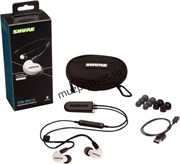 SHURE SE215SPE-W+BT2-EFS беспроводные внутриканальные Bluetooth наушники с одним динамическим драйвером, белые.