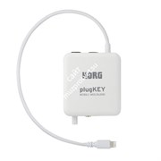 KORG plugKEY-WH портативный аудио/миди интерфейс, цвет белый.