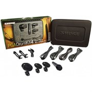 SHURE PGADRUMKIT4 набор микрофонов для ударных, включает 1 PGA52, 2 PGA56s и 1 PGA 57