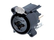 Разъем гнездо  XLR / стерео JACK 1/4" без перекл., панельный, тип-A, вертик. в ПП