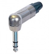Разъем Jack 1/4" кабельный, стерео (балансный), угловой, на кабель ?4-7 мм