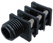 Разъем Jack 1/4" панельный, стерео (балансный), без крепежной гайки