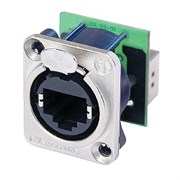 Адаптер проходной, RJ45 гнездо - RJ45 гнездо, установка на панель, тип-D (упаковка 100шт)