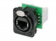 Разъем RJ45 панельный, гнездо, тип-D, монтаж провода IDC-110 (100шт)