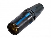 Разъем XLR кабельный, 10 контактов, штекер, позолоченные контакты, черный
