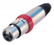 Разъем XLR кабельный, 3 контакта, гнездо, переключатель для отключения звука (замыкает контакты 2+3) Разъем XLR кабельный, 3 контакта, гнездо, переключатель для отключения звука (замыкает контакты 2+3)