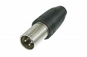 Разъем XLR кабельный, 3 контакта, штекер, позолоченные контакты, IP67