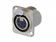 Разъем XLR панельный, 5 контактов, гнездо, тип-D, доп. защита от РЧ