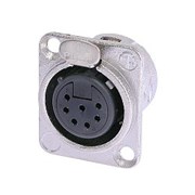 Разъем XLR панельный, 7 контактов, гнездо, тип-D