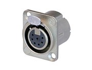 Разъем XLR панельный, 7 контактов, гнездо, тип-D, доп. защита от РЧ