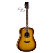 Luna MUS DN M BURST - акустическая гитара, кельтский узор, табачный санбёрст