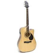 GREG BENNETT GD100SCE/N - электроакустическая гитара с вырезом, красное дерево, актив., цвет натурал