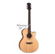 Luna SONG GC- электроакустическая гитара,вырез,ель,USB,цвет натур.матовый