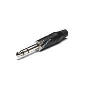 Amphenol ACPS-GB - 1/4&quot; (6.35 мм) Phone стерео штекер на кабель, черненый корпус,