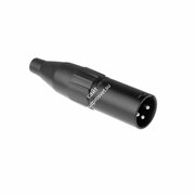 AMPHENOL AC3MMB - разъем XLR кабельный папа , 3 контакта, точеные контакты, цвет - черный