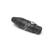 AMPHENOL AX3FB - разъем XLR кабельный мама , 3 контакта ,точеные контакты, цвет - черный