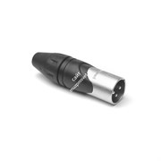 AMPHENOL AX3M - разъем XLR кабельный папа , 3 контакта ,точеные контакты, цвет - никель