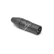 AMPHENOL AX3MB - разъем XLR кабельный папа , 3 контакта, точеные контакты, цвет - черный