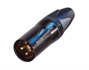 NEUTRIK NC3MXX-B - кабельный разъем XLR (папа) черненый корпус, зол. контакты