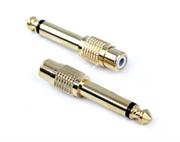 INVOTONE AD160/G - переходник моно джек&lt;>RCA (цвет - золото), корпус металл